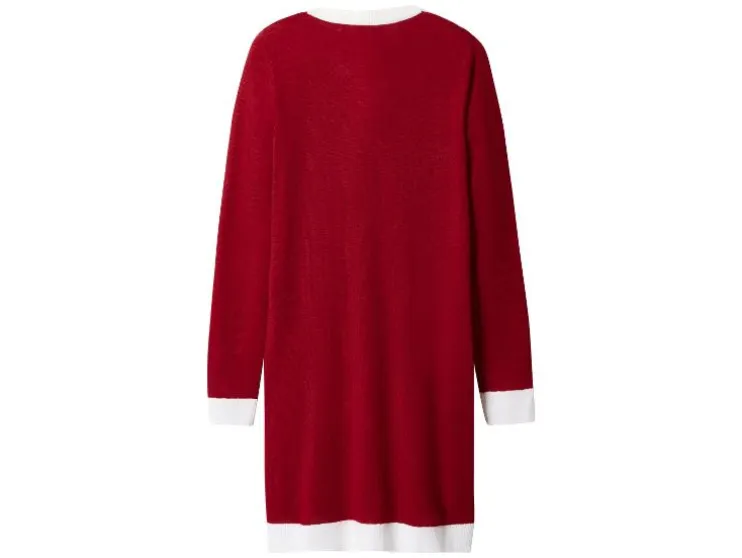 Vestido de punto fino navideño para mujer