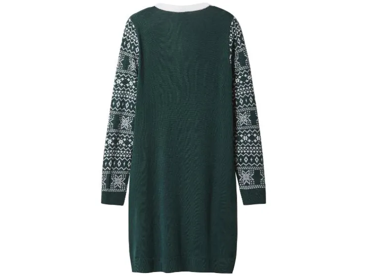 Vestido de punto fino navideño para mujer