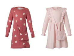 Vestido de punto infantil con bolsito