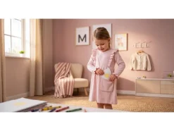 Vestido de punto infantil con bolsito