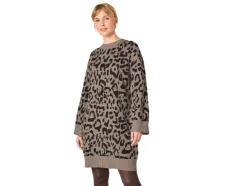 Vestido de punto jacquard para mujer