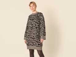 Vestido de punto jacquard para mujer