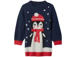 Vestido de punto navideño infantil
