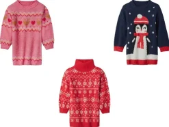 Vestido de punto navideño infantil