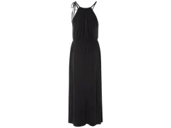 Vestido largo de mujer, con tirante halter para atar.
