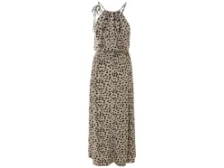 Vestido largo de mujer, con tirante halter para atar.