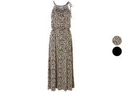 Vestido largo de mujer, con tirante halter para atar.