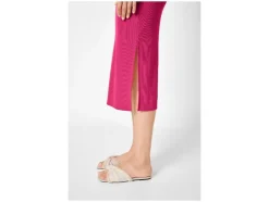 Vestido midi de canalé para mujer