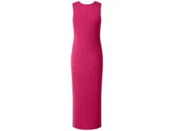 Vestido midi de canalé para mujer