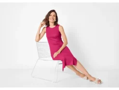 Vestido midi de canalé para mujer