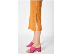 Vestido midi de canalé para mujer