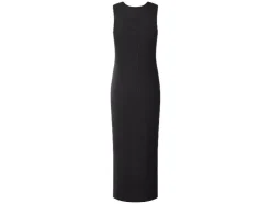Vestido midi de canalé para mujer