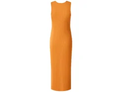 Vestido midi de canalé para mujer