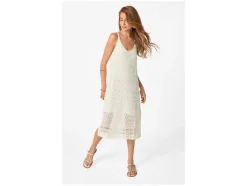 Vestido midi de ganchillo para mujer