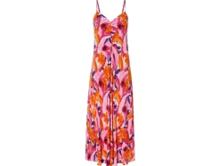 Vestido plisado midi de mujer