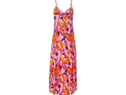 Vestido plisado midi de mujer