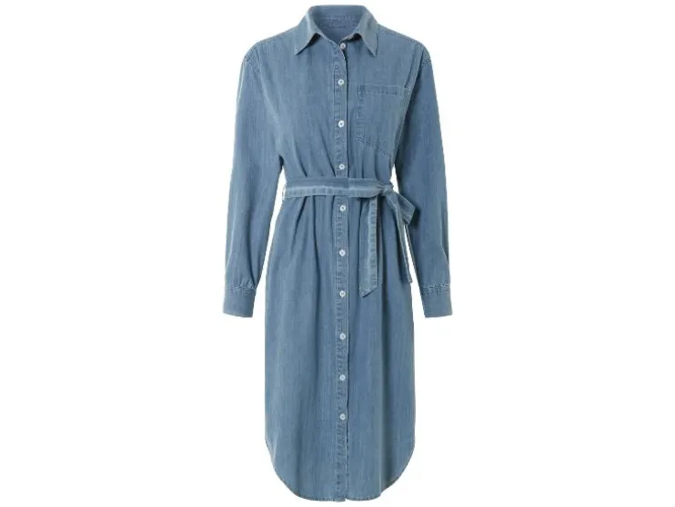 Vestido vaquero de mujer de estilo camisa en tendencia