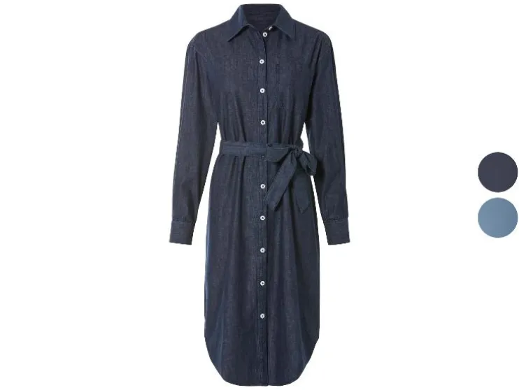 Vestido vaquero de mujer de estilo camisa en tendencia