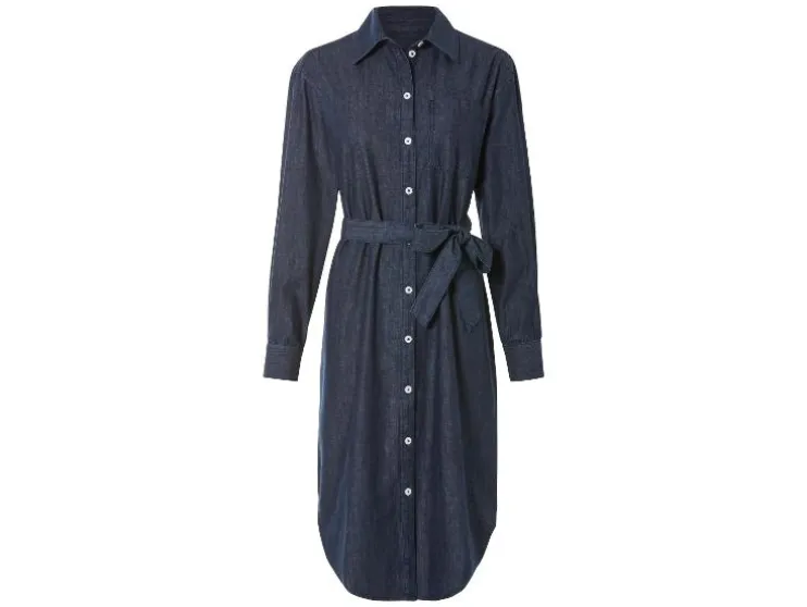 Vestido vaquero de mujer de estilo camisa en tendencia