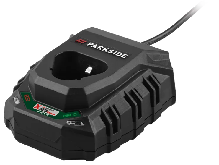 2x 12V / 2Ah Batería »PAPK 12 A4« y 1x 2,4A Cargador »PLGK 12 A3«.