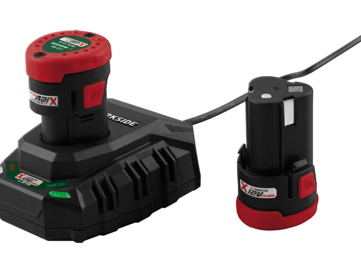 2x 12V / 2Ah Batería »PAPK 12 A4« y 1x 2,4A Cargador »PLGK 12 A3«.