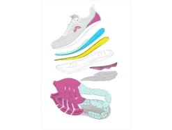 Zapatillas de running para mujer, con mediasuela de EVA amortiguadora.